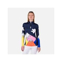 Koszulka Rossignol W Booster 1/2 Zip Top niebieski