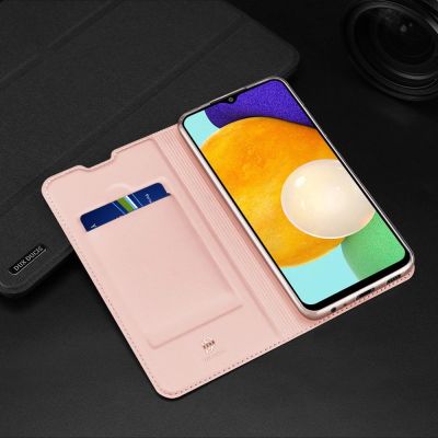 20. Dux Ducis Skin Pro kabura etui pokrowiec z klapką Samsung Galaxy A03s różowy