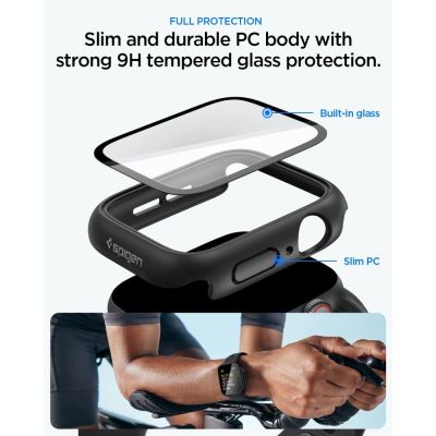 4. Etui Spigen Thin Fit 360 na Apple Watch 44 mm - czarne
