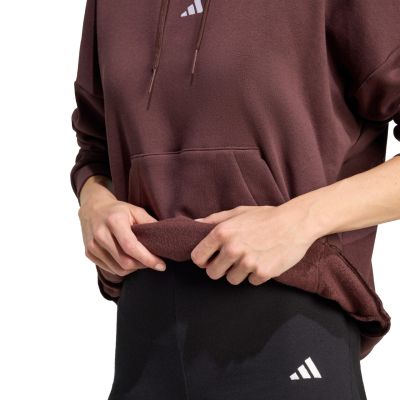6. Bluza damska adidas Essentials Small Logo Feel Cozy brązowa JV7314