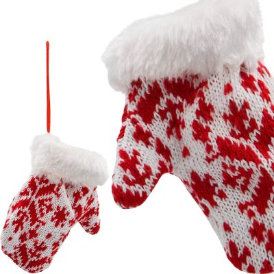 7. ZAWIESZKA RĘKAWICZKA NA PREZENTY 12CM BIAŁA