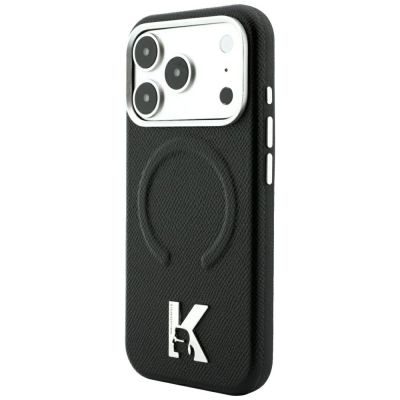 2. Etui Karl Lagerfeld Grained Embossed Ring & Kameo Logo MagSafe na iPhone 18 Pro / 17 Pro - czarne