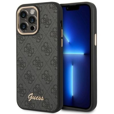 Etui Guess 4G Vintage Gold Logo na iPhone 14 Pro Max - czarne