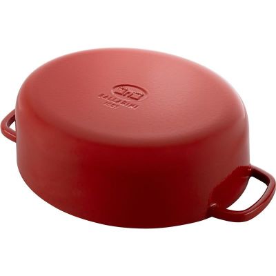 5. Garnek żeliwny owalny BALLARINI BELLAMONTE 75003-566-0 - 5,5 ltr czerwony