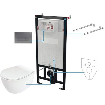 Zestaw WC podtynkowy 6 w 1