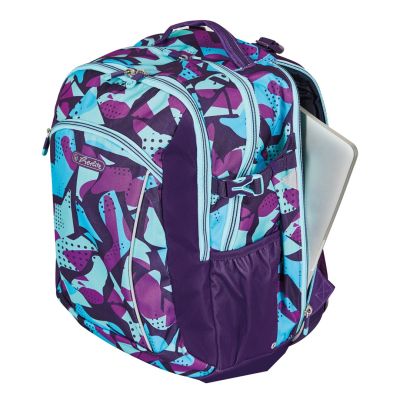 8. Herlitz Ultimate CamoPurple plecak Plecak szkolny Niebieski, Fioletowy Poliester