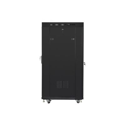 3. LANBERG SZAFA STOJĄCA RACK 19" 27U 600X800 DRZWI SZKLANE LCD CZARNA FF01-6827-12BL (FLAT PACK)