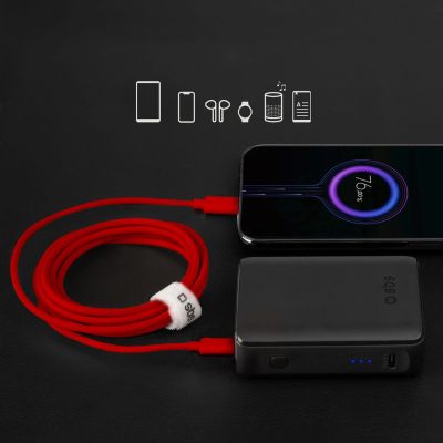3. Kabel SBS TECABLETISSUETCCR USB-C - USB-C 1,5m 60 W w oplocie - czerwony