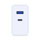3. Ładowarka sieciowa 3mk FlowPower 45W 1A1C PD3.0 QC4+ - biała