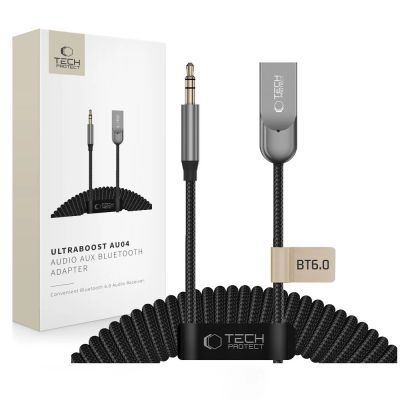Adapter Bluetooth 6.0 Tech-Protect Ultraboost AU04 AUX - szary