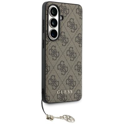 3. Etui Guess 4G Classic Logo Charm MagSafe na Samsung Galaxy S26 - brązowe