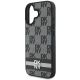 6. Etui DKNY Checkered Pattern & Printed Stripes na iPhone 16 - czarne