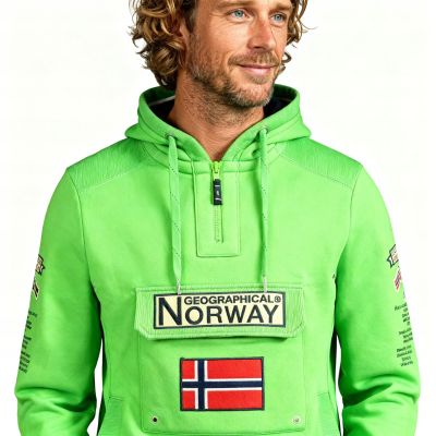 7. Bluza Geographical Norway Gymclass 054 Pop M WW4181H/GN-Flashy green