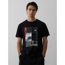 T-shirt regular z nadrukiem męski 4F 4FRAW26TTSHM4447-20S