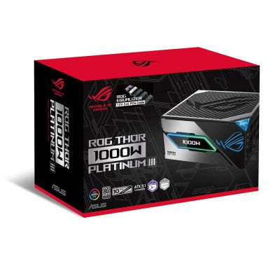 21. ASUS ROG -THOR-1000P3-GAMING-E moduł zasilaczy 1000 W 20+4 pin ATX ATX Czarny