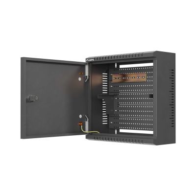 6. LANBERG SZAFA INSTALACYJNA TPR 10" Z PŁYTĄ MESH 340X340X140 CZARNA (ZŁOŻONA)