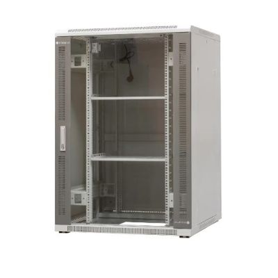 3. EmiterNet Szafa ramowa stojąca 24U, drzwi przód blacha/szkło, 800x800x1180mm (szer./gł./wys.)