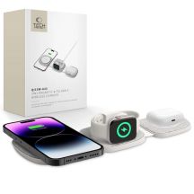 Ładowarka Tech-Protect QI15W-A32 indukcyjna 3w1 z MagSafe na smartfon / Apple Watch / AirPods - szara