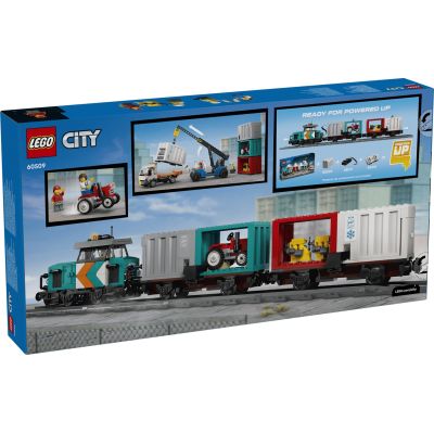 2. LEGO City 60509 - Portowy pociąg towarowy, dźwig i ciężarówka