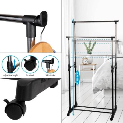 12. SZAFA GARDEROBA WIESZAK 75x42x93-158CM ALPINA