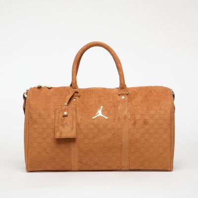 Torba damska Air Jordan Jam Suede Monogram Duffle Bag Cognac - MA9205-X6X