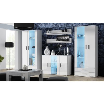 2. Komoda 120cm SOHO S7 biały/ biały połysk