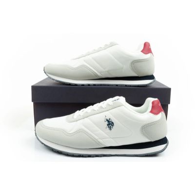 10. U.S Polo Assn buty sportowe sneakersy męskie modne wygodne białe