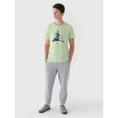 3. T-shirt regular z nadrukiem męski 4F 4FRAW24TTSHM2301-41S