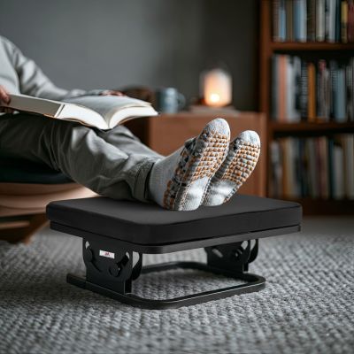 17. MACLEAN PODNÓŻEK ERGONOMICZNY PŁYNNIE REGULOWANY KĄT NACHYLENIA Z PODUSZKĄ MC-460