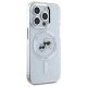 4. Etui Karl Lagerfeld IML Metal Karl&Choupette Head MagSafe na iPhone 15 Pro Max - białe