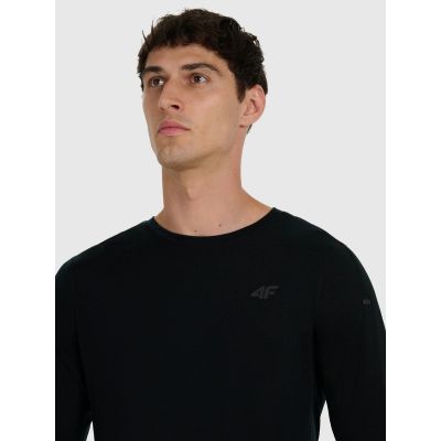 3. Longsleeve trekkingowy szybkoschnący z wełną merino męski 4F 4FWAW25TFLOM430-20S