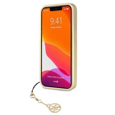 5. Etui Guess 4G Charms Collection na iPhone 13 Pro / iPhone 13 - brązowe