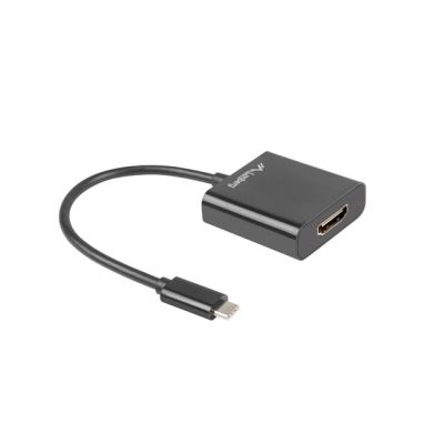 2. Adapter Lanberg AD-UC-HD-01 (USB typu C M - HDMI F; 0,15m; kolor czarny)