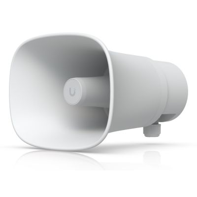 Zewnętrzny klakson Ubiquiti PoE 120 dB przeznaczony do pracy w każdych warunkach atmosferycznych