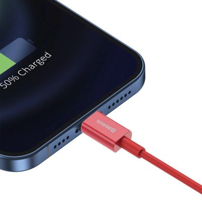 8. Baseus Superior kabel USB - Lightning 2,4 A 1 m czerwony (CALYS-A09)