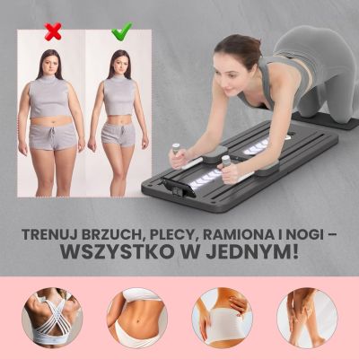 6. Extralink | Deska do pilatesu | reformer do ćwiczeń brzucha pompki