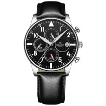 Zegarek Męski Giewont Chronograph Sapphire Czarno Srebrny GW5630-A2