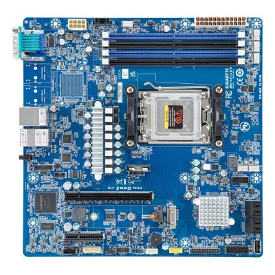 7. Płyta główna Gigabyte MC13-LE0 1x AM5 AMD Epyc 4004/Ryzen 7000 B650E (4xDIMM, 4x SATA, 1xM.2, 2x1Gbe, IPMI, mATX)