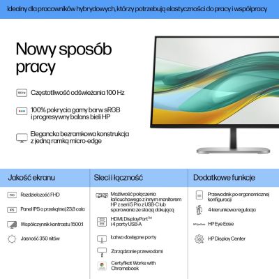 3. MONITOR HP LED 23,8” S5 Pro 524pf (9D9L6UT)