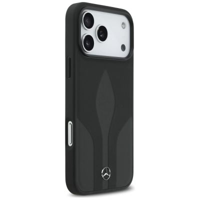 4. Etui Mercedes Leather The Move MagSafe na iPhone 17 Pro Max - czarne