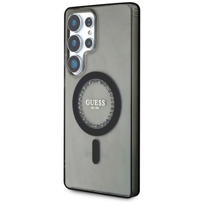 2. Etui Guess Rhinestones Printed Classic Logo MagSafe Samsung Galaxy S25 Ultra czarny