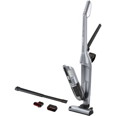 30. Bosch BCH3P210 okurzacz na kiju/szczotka elektryczna Odkurzacz stojący 2 w 1 AC/Bateria Suchy Bez worka 0,4 l Czarny, Szary