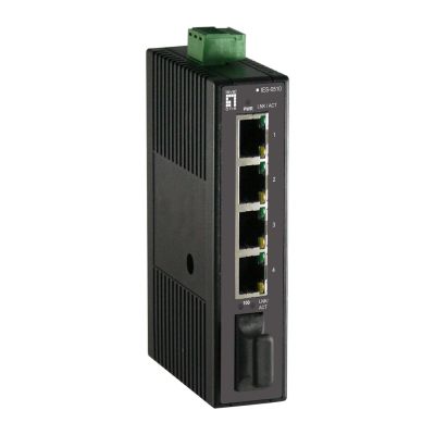 2. Switche LevelOne Industrial 5-portowe 1xSC MM+DIN 100Mbps