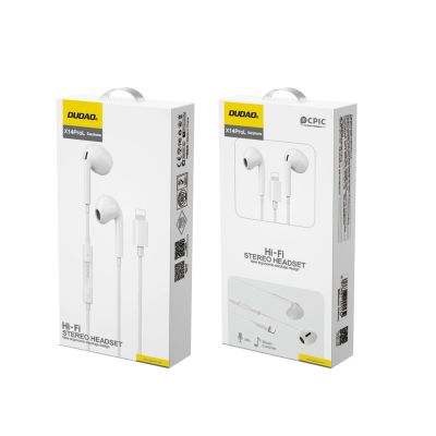 4. Słuchawki douszne Dudao X14PROL-W1 Lightning - białe