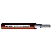Przewód fotowoltaiczny // MG Wires // 1x4mm2, 0,6/1kV czerwony H1Z2Z2-K-R-4mm2 RD, opakowanie 100m