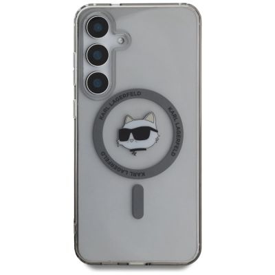 3. Etui Karl Lagerfeld Button Choupette Head Printed Logo MagSafe Samsung Galaxy S25 czarny