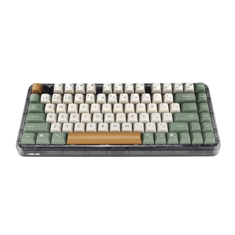 2. ASUS Jelly75 KD201 KEYBOARD/MK-WH/GE/83 klawiatura Uniwersalne USB + RF Wireless + Bluetooth Wielobarwny