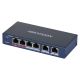 3. Hikvision DS-3E0106HP-E łącza sieciowe Nie zarządzany Fast Ethernet (10/100) Obsługa PoE Niebieski