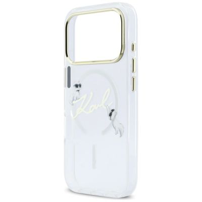 6. Etui Karl Lagerfeld IML Choupettes Karl  Script Logo MagSafe na iPhone 17 Pro Max - przezroczyste