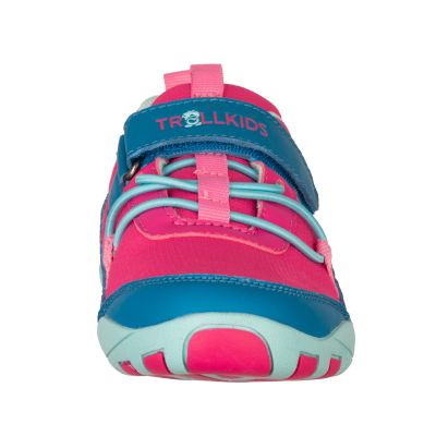 4. Buty Trollkids Skaland Barefoot Hiker jaskrawy różowy/niebieski portowy/mgła akwamarynowa
